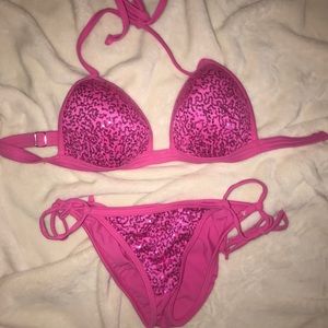 Pink Sequin Bikini